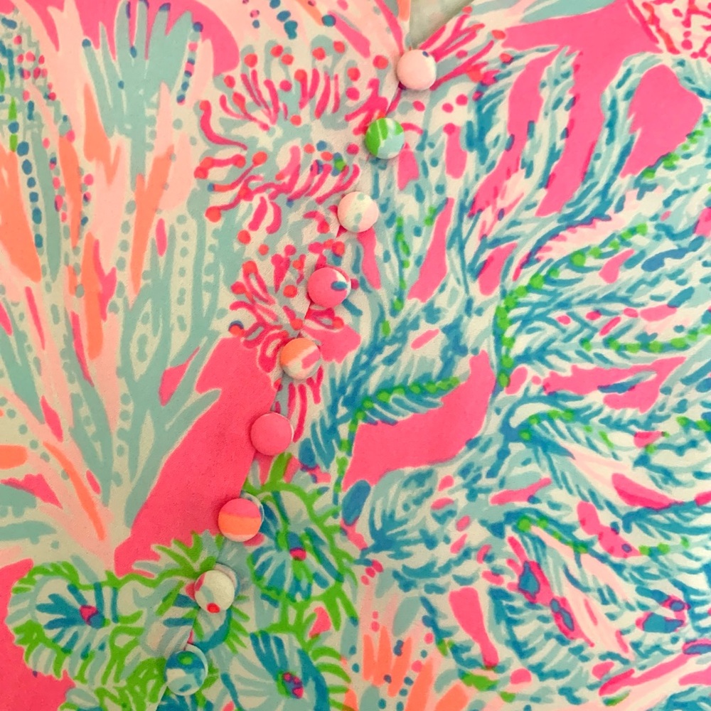 Lilly Pulitzer Ruffle Sleeveless Shift Dress - Picture 12 of 12